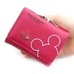 財布の女性漫画2021革財布のポケットレディースクラッチショートカードホルダーかわいい女の子の陶磁器のMujerコインバッグ