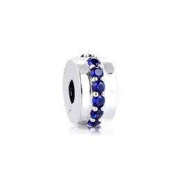 Blau DIY 2020 Weihnachten 100 % echtes Silber S925 ästhetischer Winter Halloween Girl Friends Clip-Charm für Armbänder