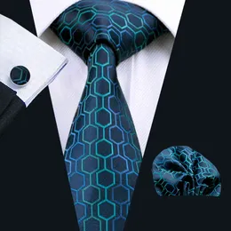 Gravata verde set para homens Silk Hankerchief Cufflinks Mens Jacquard Tecido Clássico Trabalho de Negócios Lazer Gravata Set N-0534