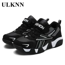 ULKNN Children's Casual Sports Leather Shoes Waterproof Wear-resistant Breathable Boys Summer Students Outdoor Soft Bottom Trend G1025