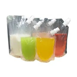 200ml Empty Stand up Plastic Drink Packaging Spout Bag 250ml 300ml 400ml 500ml 1L Pouch For Beverage Liquid Juice Milk Coffee Water