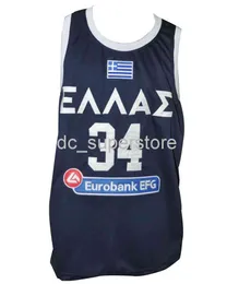 Giannis Antetokounmpo 13 Grekland baskettröja sömnad anpassade män kvinnor ungdomströja xs-6xl
