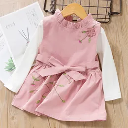 Clothing Sets Menoea Baby Autumn Clothes 2021 Born Girls Set Belt Embroidery Infant Suit Girl 2Pcs