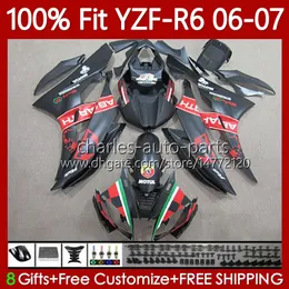 100 % FIT YAMAHA YZF-R6 YZF R 6 600 CC YZF600 YZFR6 06 07 MOTO BODYWORK 98NO.71 YZF R6 600CC 2007 YZF-600 2006-2007 플랫 컬러 사출 금형 바디 키트