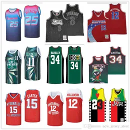 NCAA Stitched Movie Basketball Jerseys KYRIE IRVING CLOVER ALTERNATE Jersey 15 Vince Carter McDonald's All American 23# POETIC JUSTICE allen Iverson