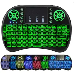 Wireless Mini i8 Keyboard Backlit Backlight Remote Control For Android TV Box 2.4G Touch Pad English Spanish French
