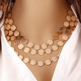 Czechy Tassel Wisiorek Naszyjnik Monety Sweter Geometryczny Długi Łańcuch Kobiety Choker Collares Moda Łańcuchy Biżuterii