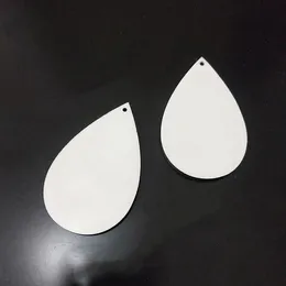Sublimation Earrings Blank White Pendants Drop DIY Dangler Leaf Manual Handwork For Gift DHL gyq