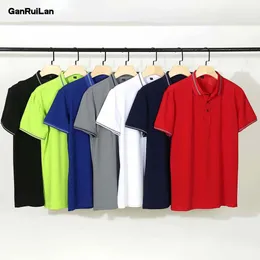Moda Polo Gömlek Erkekler Artı Boyutu Ince Gömlek Yüksek Kaliteli Formalar Erkek Polo Gömlek Kısa Kollu Yaz Polo Homme LS-Q5 210518