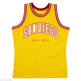 Anpassad Gold San Diego Conquistadors 1973-74 Swingman Jersey Sydd basket för män XS-5XL NCAA