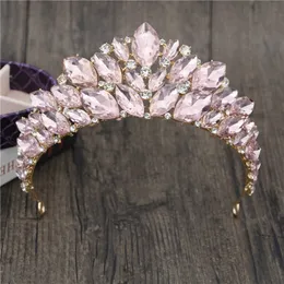 Prinzessin Braut Krone Wunderschöne Kristall Tiaras und Kronen Haarschmuck Festzug Stirnband Braut Hochzeit Krone Kopf Zubehör X0625