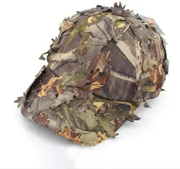 Ghillie 3d Cappelli Outdoor Camouflage Protezione solare Caccia Berretto da pesca Cappello mimetico a tesa larga Berretto da baseball