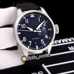 Big Pilot 46mm Automatic Mens Brown Leather Watch With Green Mark
