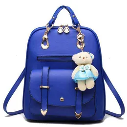 HBP Non-Leisure Women's Bag Towary Ins Plecak Kobiet szkolny japoński i koreański w stylu Akademii Little Bear Puppet Pendant 3 Sport U374