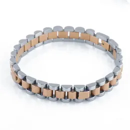 Manschettknapp Rostfritt Stål Smycken Kvinnor Lyxig designer Armband för Män Par Charm Vänskap Nej Fading Silver Armband Watch Chain Mens Bangles Tillbehör