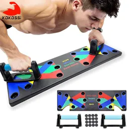KoKossi Household Multifunction Push Up Rack Board Push-up Stands Body Building Training 9 System Comprehensive Fitness Exercise X0524