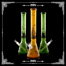 18 Inches Heady Glass Bongs Oil Dab Rigs Big Beaker Bong Sandblast Water Pipes Wholesale Glass water bongs