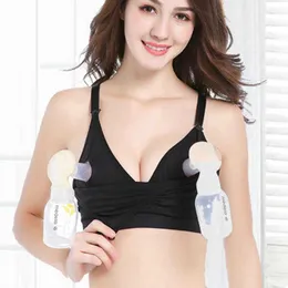 Maternity Cotton Bra Plus Sizes Cup A-E For Nursing Push Up Hands Free Breast Pump Maternity Breast Feeding Bra Underwear Y0925