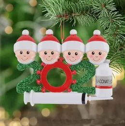 2021 عيد الميلاد الديكور الحجرية الحلي الأسرة من 1-7 رؤساء diy شجرة قلادة اكسسوارات مع حبل الراتنج هدية