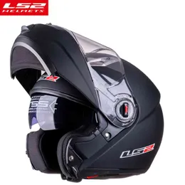 Ls2 ff370 flip up motorcykel full ansikte dubbla lins visir man kvinna hjälm kapacetes de motociclista ece certifiering