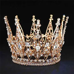 Fashion Pageant Bride Tiara Crown hair accessories Wedding jewelry Show dress Headdress Queen Diadem Prom 210707