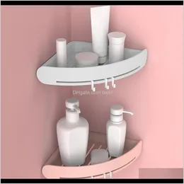 Holders Racks Housekeeping Organization Home & Garden Drop Delivery 2021 Shees Bathroom Triangular Shower Shelf Corner Bath Storage Holder Or