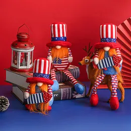 アメリカの独立記念日のパーティー用品の顔の無い人形ペンタグラムトップハットドワーフの装飾卸売