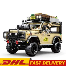 Ny Moc High-Tech Landing Car Rovers Ender Off-Road Vehicle Bricks Gte SUV Racing Car Modell Byggstenar Leksaker Barngåvor X0503