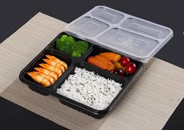 Gönderi Yeni Ücretsiz 4 bölmeler Kaplar Çıkarma Sınıfı PP Gıda Paketleme Kutuları Hotel Sea Way için Yüksek Kalite Tek Kullanımlık Bento Kutusu EWF5450 EWF550