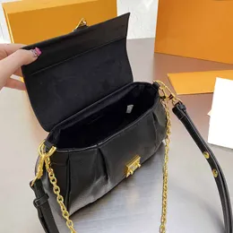 TOP Shoulder Bag Woman Handbag Purse Favourite Crossbody Bags Gold Chain Grained Real Leather Embossed Old Flower Magnetic Lock Removable Adjustable Strap