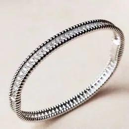 Высочайшее качество панк-браслет панк-полосы со всеми бриллиантами для женщин и материнских дней на день рождения подарок ювелирных изделий имеет степень Bag PS4511
