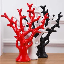 Porselein Coral Shape Home Decor Crafts Ceramic Fortune Tree Cabinet Beeldjes Ornamenten 5 Kleuren Optioneel