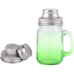 Rostfritt stål Mason Jar Shaker Lock Kepsar för Cocktailmjöl Mix Kryddor Socker Salt Peppers Köksredskap