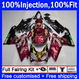 Injection Bodys for Aprilia RSV 125 RR 125 RR 125RR RSV-125 RS-125 RS4 12-16 12NO.48 النبيذ الأحمر Blk RSV125 RS125 R 12 13 14 15 16 16 RSV125RR 2012 2014 2014 2015 2016 OEM FLATING