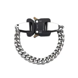 Alyx River Link Bracelets Men and Women Top Quality Titanium Stainless Steel 1017 Alyx 9sm Metal Buckle Bracelet Made in Austria Q0717