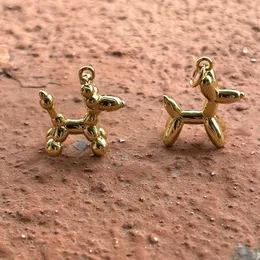 20st guldpläterad metall söt ballong hund charm pendants för hantverk smycken gör att hitta x0707