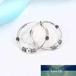 European Vintage Metal Color Hoop Earrings Circle Handmade Cool 24mm Big Hoop Earring For Women Bijoux Bijoux Fashion Jewelry Factory price expert design Quality