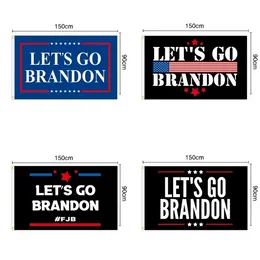 90 * 150cm 2024 트럼프 대통령 선거 국기 옥외 정원 장식을위한 Brandon Flag