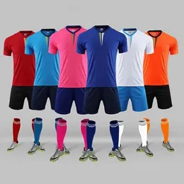 custom 2021 Soccer Jersey Sets Men's and women's adult orange sports training customized football shirt team uniform 28