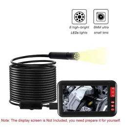 2/5 / 10 متر 8 ملليمتر usb المنظار borescope الفحص الكاميرا 8LEDs عدسة IP67 للماء المنظار الأسلاك الناعمة سلك