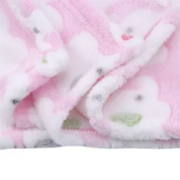 かわいい象の漫画の赤ん坊の毛布生まれたエアコンのキルトコーラルベルベットピローデュアルの使用211105