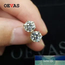 OEVAS REAL 0.5 / 1 CARAT D COLOR MOISCANITE BRIDAL Серьги свадьбы 100% 925 Стерлинговое серебро Игристые Вовлечение Вечеринка Прекращенные Ювелирные Изделия Фабрика Цена Экспертное Осознание