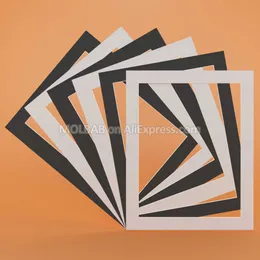 White/Black 20X16 inch Po Mats Paperboard A3/16X12 Opening Mounts Textured Surface For Picture Frame Passe-Partouts 12PCS/Lot 210611