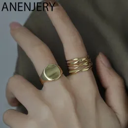 Moda Nieregularne okrągłe koło Geometryczne pierścień Złoty Silver Color Open Finger Pierścionki dla kobiet Mężczyźni S-R715
