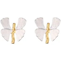 925 Sterling Silver Stud Fresh Temperament Butterfly Kolczyki Kobiet Retro Nisze High-End Compact Fashion Trend Jewelry