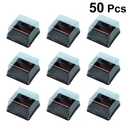 PCS 80Gケーキボックスプラスチックスクエアムーントレイギフト包装ラップ