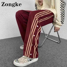 ZONGKE STRIPED WORK PANTS MEN OUNSOUSERS CHISHNOW SIZE 5XL KOREAN FASHION MENS PANTS BLACK 2022 SPRING NEW ARRIVALS Y220308