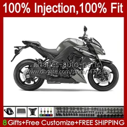 Body Injection Mold For KAWASAKI NINJA Z 1000 R Z1000 2010 2011 2012 2013 Years Bodywork 15No.80 Z-1000 Z1000R 2010-2013 Z-1000R 10 11 12 13 OEM Fairing Kit glossy grey