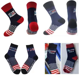 Lets Go Go Brankon Trump Socks 2024 Американская выбирающая партия Поставляет Забавные Носки Мужчины и Женщины Хлопковые чулки Новый LLF13870