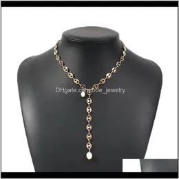 Tahmiler Jewelryfashion Womens İnci Zincirleri Goth Hediyeleri Yıl için Harajuk Takı Kahve Çekirdekleri Kolye Vintage Kolye Kolye Drop De